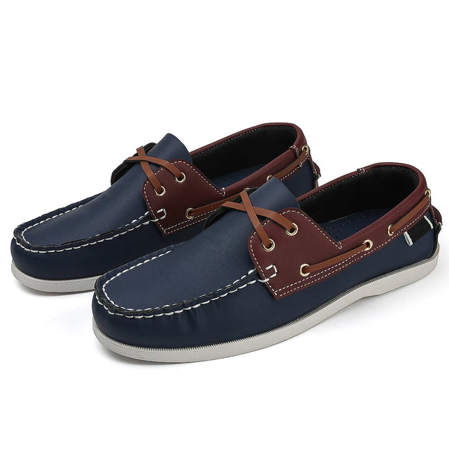 Scarpe mocassini da uomo alla moda con punta a grembiule, comode antiscivolo per passeggiate all'aperto, viaggi, primavera ed estate