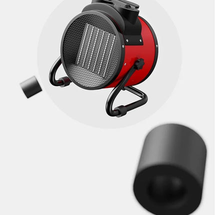 Portable Electric Space Heater with Overheat and Tip-Over Protection 2000W Adjustable Thermostat 2 Heat Settings + Fan Mode for