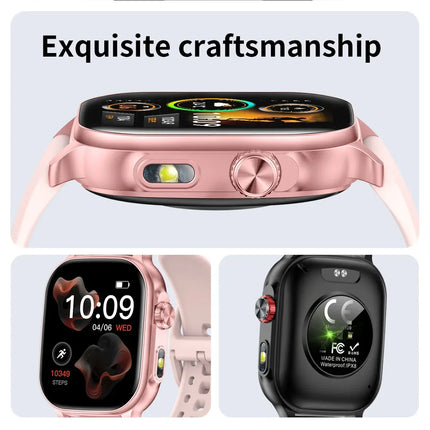 2026New Smart Watch Fitness Clock Men 2.01" AMOLED Screen 1400mAh 130+ Days Battery Life Flashlight Call Waterproof Smartwatches