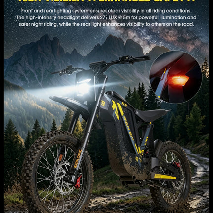 Bicicletta Elettrica da Montagna RICH BIT V9 Ultra, 48V 1500W (Picco 2500W), Batteria al Litio 20Ah, E-Bike ad Alta Velocità 60KM/H, Freno a Disco Idraulico, Bicicletta Fuoristrada a Lunga Autonomia