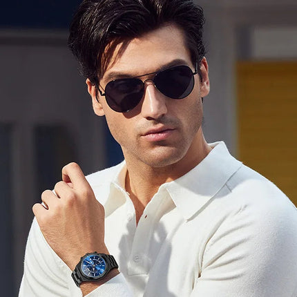SAPHERO Orologio Cronografo Uomo al Quarzo 5ATM Impermeabile Acciaio Inox con Data, Regalo Perfetto per Padre, Marito, Fidanzato per Natale, Compleanno, San Valentino platinumshop