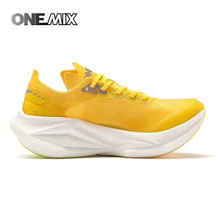 ONEMIX Nuove Scarpe da Corsa Professionali Marathon con Piastra in Carbonio a Tutta Lunghezza, Supporto Stabile e Assorbimento degli Urti, Ultra Leggere PlatiNum