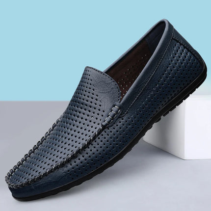 Mocassini Casual da Uomo in Vera Pelle, Scarpe Eleganti da Cerimonia, Mocassini Comodi per il Tempo Libero, Scarpe da Guida da Uomo, Slip-On Senza Lacci, Taglie Grandi