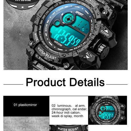 Nuovi uomini LED orologi digitali luminosi moda Sport orologi impermeabili per uomo data esercito orologio militare Relogio Masculino platinumshop