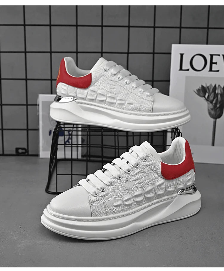 Leather Shoes Men's Skateboard Cricket for Men Sports Running Sneakers Male Luxury Designer Flats Platform