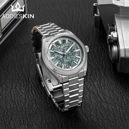 AddiesKIN K006 Men Watch BGW9 Luminous 20Bar Waterproof Ice Crystal Titanium Dial Sapphire Glass 9015 Mechanical Automatic Watch