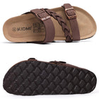 Crestar Sandali con pedana in sughero da donna Sandali scorrevoli slip-on con fibbia alla moda da donna Nuove pantofole comode estive con supporto per l'arco plantare