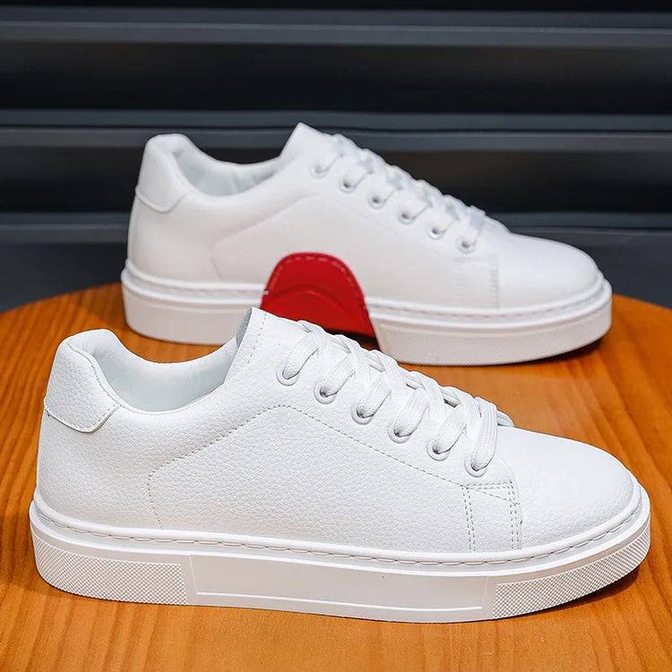Fashion Men's Sneakers High Quality Leather Casual Shoes Luxury Business Office Shoes Trendy Skateboard Shoes Zapatillas Hombre