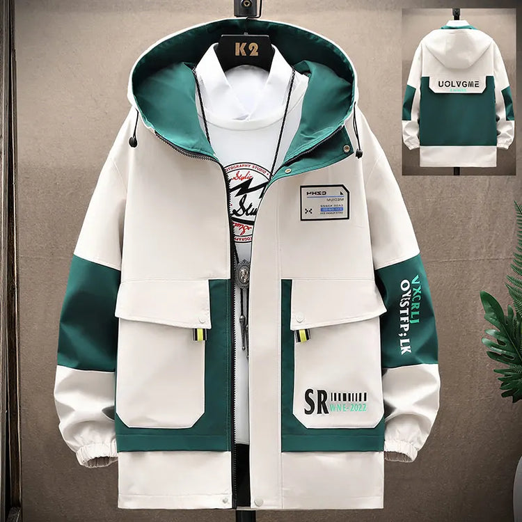 Autumn new style Fashion Trend Hooded Jacket spring Men's Casual Comfort Fleece High Quality Coat male full size M-4XL