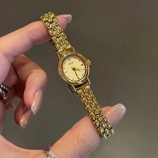 Orologi GEDI da Donna, Orologio da Polso Vintage Ovale Piccolo, Regalo Elegante con Cinturino in Acciaio Inossidabile, Orologio al Quarzo di Lusso Impermeabile platinumshop