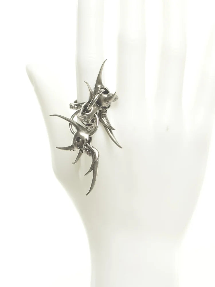 Set di Gioielli Punk Rock per Donne e Uomini, Collane e Anelli con Ciondolo a Croce Gotica, Collezione di Accessori Gioiello Audaci platinumshop