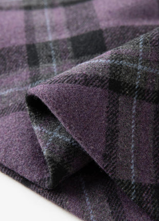 FSLE Autumn Party Skirt High Waist Retro Plaid Knit WoolShort Skirt For Women 2025 Fall Winter New Arrival Y2K Mini A-line Skirt PlatiNum