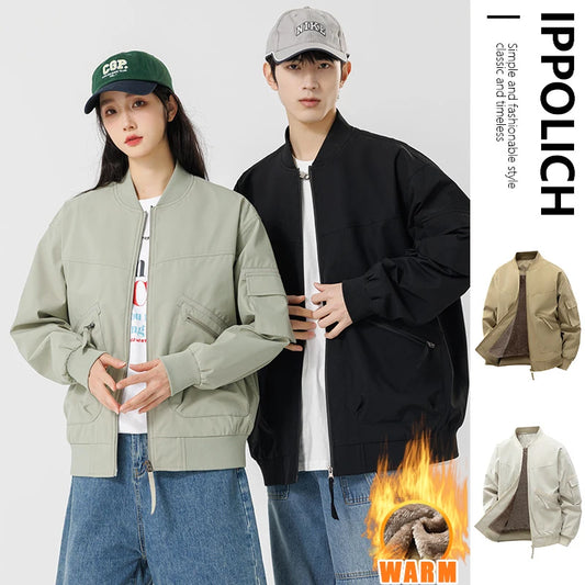 Couple Baseball Jacket Winter Long Sleeve Jacket Fashion Men Jackets Casual Windproof Waterproof Woman Jacket High Quality Coats