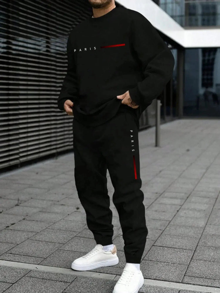 1pc/2pcs Daily Casual Sweatshirts Sweatpants Plus Size Men's Set 7XL 6XL Autumn Winter Fashion Sports Tracksuit Hoodies Trousers PlatiNum