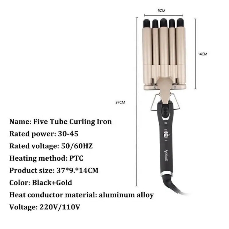 3 in 1 Deep and Small Reversible Big and Small Wave Styles Triple Barrel Deep Hair Waver Curling Iron and Curler