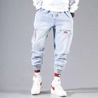 2025 New Streetwear Hip Hop Cargo Pants Men's Jeans Elastic Harun Joggers In Autumn and Spring Men ClothIng PlatiNum