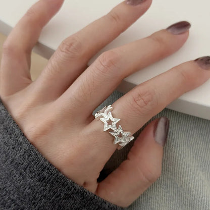 VENTFILLE Anello largo ad arco in argento sterling 925 per gioielli di design punk con geometria femminile regalo asimmetrico Dropshipping