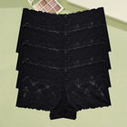 4Pcs/Set Women's Lace Panties Sexy Perspective Underwear Female Hollow Out Comfortable Underpants Low-Waist Breathable Lingerie