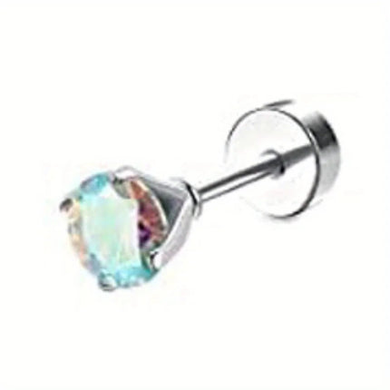Drperfect 1pc orecchini chirurgici in acciaio inossidabile per donna uomo orecchini con retro piatto orecchini con cartilagine orecchini a cerchio con Piercing platinumshop