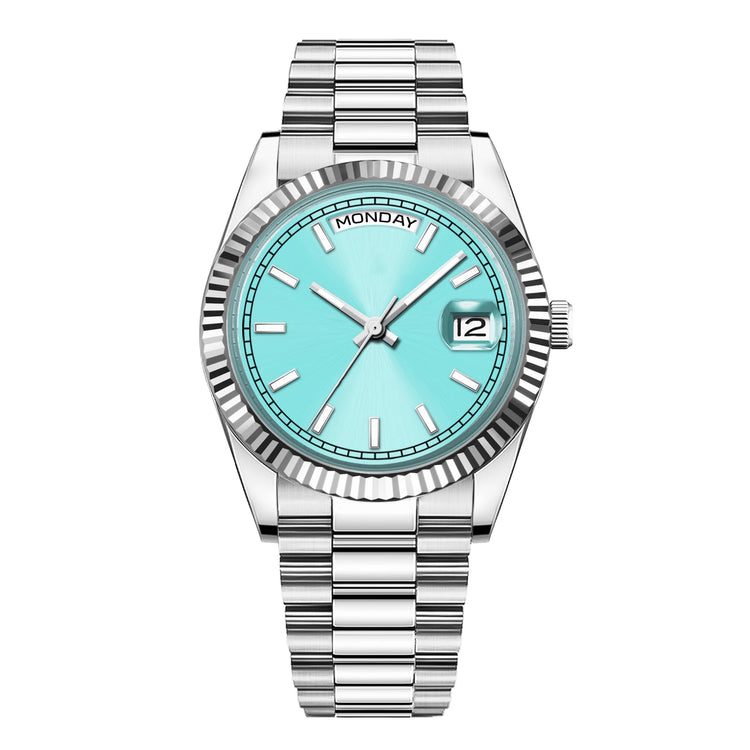 Custom Logo Diy 36/39MM Dial Automatic Mechanical Watches For Man Week Date Type Sapphire Luxury Waterproof Diving Man Watches