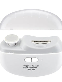 Electric Nail Clipper 2 in 1 Safety Automatic Fingernail Trimmer With Light 2 Speed Portable Nail Polishing for Kids Adults