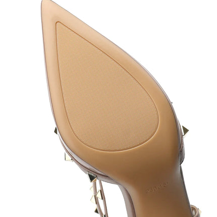 【Misurati la lunghezza dei piedi prima di ordinare】Sandali eleganti da donna con rivetti e cinturino alla caviglia, scarpe con tacco alto a blocco, modello 94-CHC-33