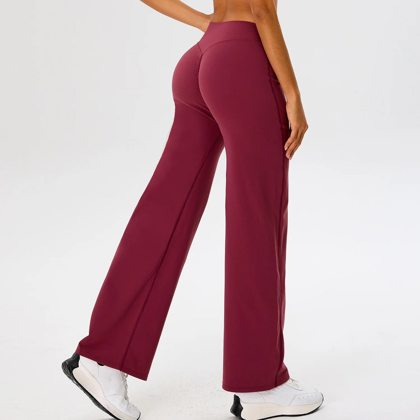 Women High Waist Wide Leg Pants Leggings Tights Fitness Bell-bottoms Yoga Elastic Leggings Push Up Gym Workout Flared Pants