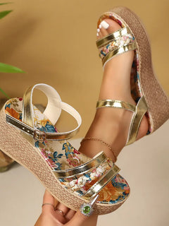 Sandali con Zeppa da Donna 2026 Nuova Collezione Estiva Scarpe Firmate di Alta Qualità Sandali con Plateau Casual da Esterno per Donna