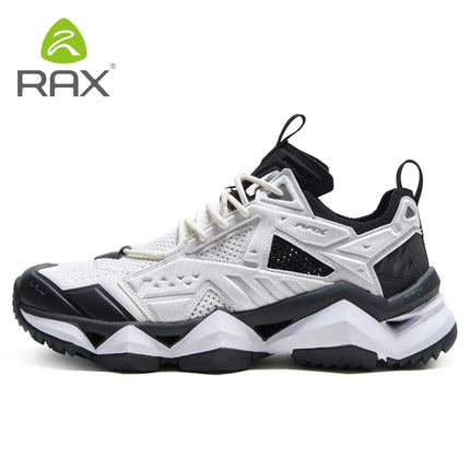 RAX Running Shoes Men&Women Outdoor Sport Shoes Breathable Lightweight Sneakers Air Mesh Upper Anti-slip Natural Rubber Outsole PlatiNum