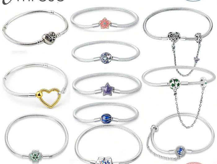 Bracciale con ciondolo in argento sterling 925 di Fmrose Jewelry per la moda femminile, bracciale classico a forma di cuore, gioielli di alta qualità PlatiNum