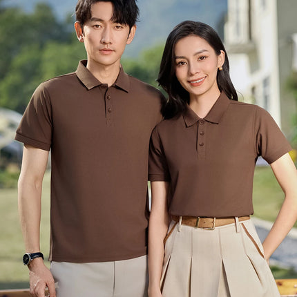100% cotton work polo shirt, custom pure cotton polo, corporate culture short-sleeved T-shirt, embroidery, print, logo, word