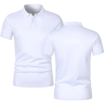 2025 Men's Solid Color Ultralight Breathable Quick-Dry Polo Shirt Suitable for Gym, Fitness, and Running