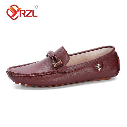 YRZL Mocassini da uomo Scarpe in pelle fatte a mano Scarpe da guida casual Scarpe slip-on Mocassini comodi di lusso Scarpe da uomo Taglie forti 37-48