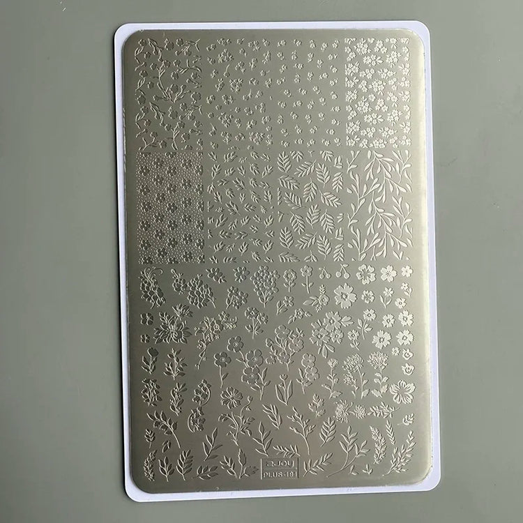 XMQ NAIL ART STAMPING PLATES LACE DESIGNS IMAGEPLATES DENIM STYLE TEMPLATE