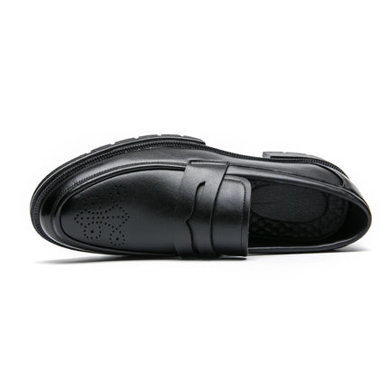 Scarpe Casual con suola spessa di lusso primaverile mocassini Penny neri da uomo scarpe eleganti da ufficio marrone per Mentênis masculino