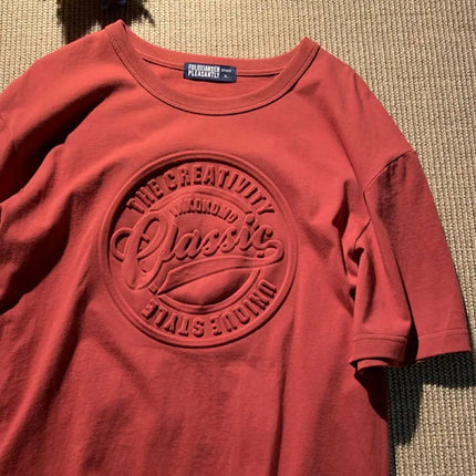 Vintage 3D Print Steel Seal Print Mens Short-sleeved T-Shirt Casual T Shirt Couples T-shirts Women Men's Loose Tees PlatiNum