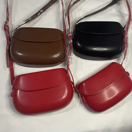 Womens Small Messenger Bag Solid PU Leather Shiny Shoulder Bag Fashion Saddle Bags Flip Buckle Phone Coin Purse Lipstick Storage PlatiNum