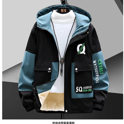 Winter Outfits Men Thick Warm Tracksuit Set Men Fashion Clothing SportswearJacket Pants 2 Piece Fleece Lined Sets