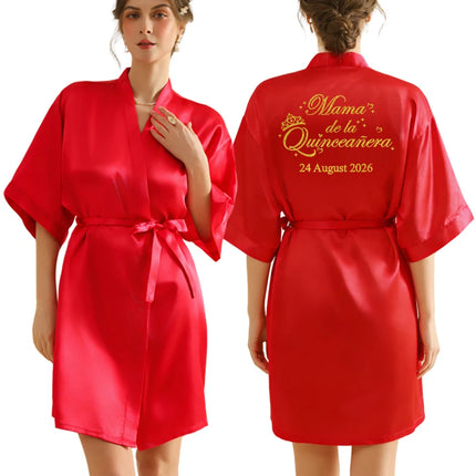 Testo personalizzato Logo accappatoio da sposa abito da sposa sposa damigella d'onore abiti da sposa donna addio al nubilato addio al nubilato