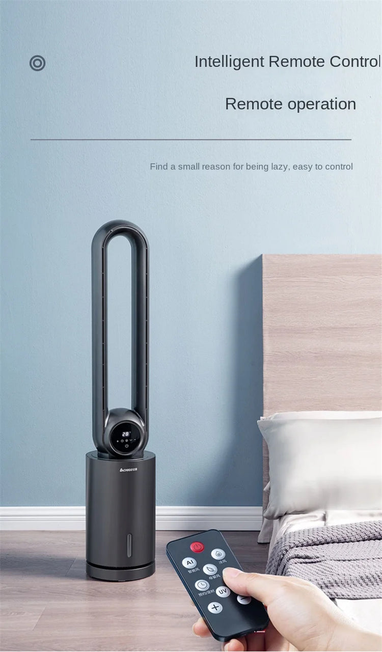 Ventilatore senza lama Ventilatore per aria condizionata Ventola di raffreddamento ad acqua Umidificazione e refrigerazione Ventilatore a torre d'acqua verticale Condizionatore d'aria