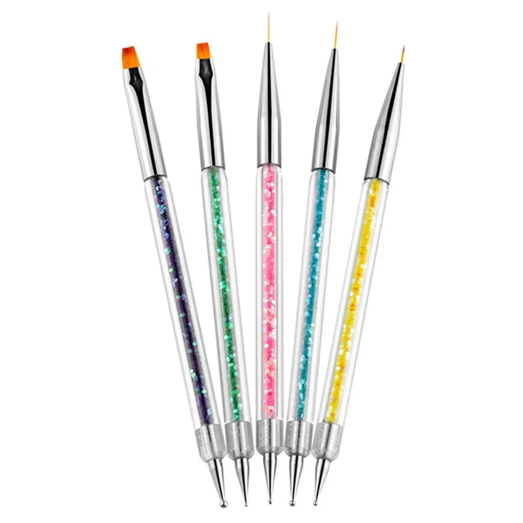 5Pc Nails Art Dotting Pen Acrylic Drawing Liner Supplies Brush Rhinestone Gems Picker UV Gel Painting Manicure Accessoires Tools 2028