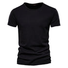 T-shirt da uomo in cotone 100% Casual morbida Fitness Estate T-shirt sottili Abbigliamento per la casa da uomo O-Collo Manica corta Soild T Shirt per uomo