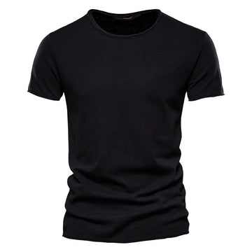 T-shirt da uomo in cotone 100% Casual morbida Fitness Estate T-shirt sottili Abbigliamento per la casa da uomo O-Collo Manica corta Soild T Shirt per uomo