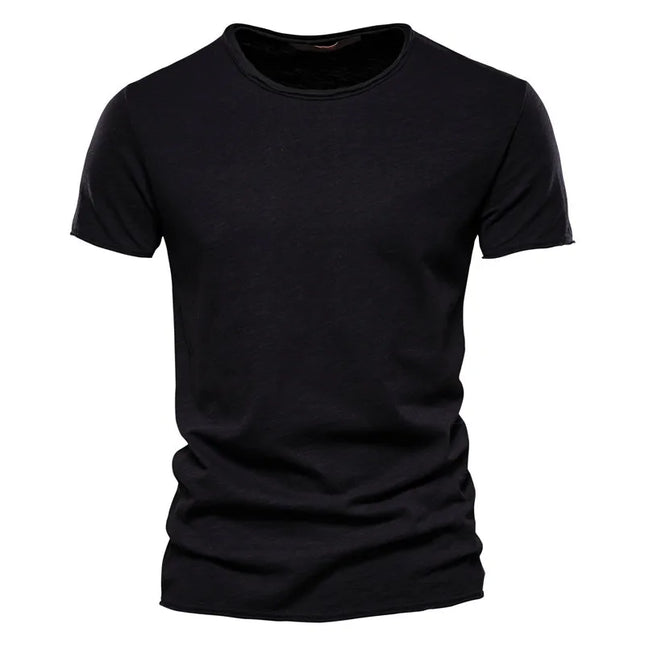 Men's 100% Cotton T-Shirt Soft Casual Fitness Summer Thin T-Shirts Men's Home Wear O-Neck Short Sleeve Solid T-Shirt for Men