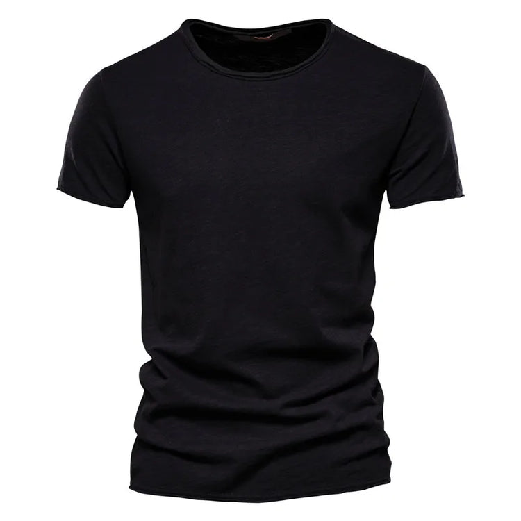 T-shirt da uomo in cotone 100% Casual morbida Fitness Estate T-shirt sottili Abbigliamento per la casa da uomo O-Collo Manica corta Soild T Shirt per uomo