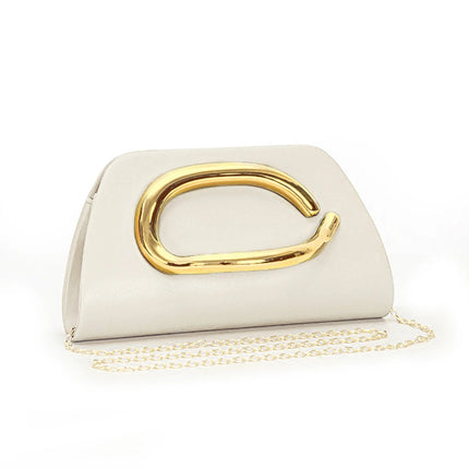 Gold Magnetic Closure Women Evening Bags Luxury Designer Handbag And Purse Party Banquet Chain Crossbody Bag Fashion ShoulderBag PlatiNum