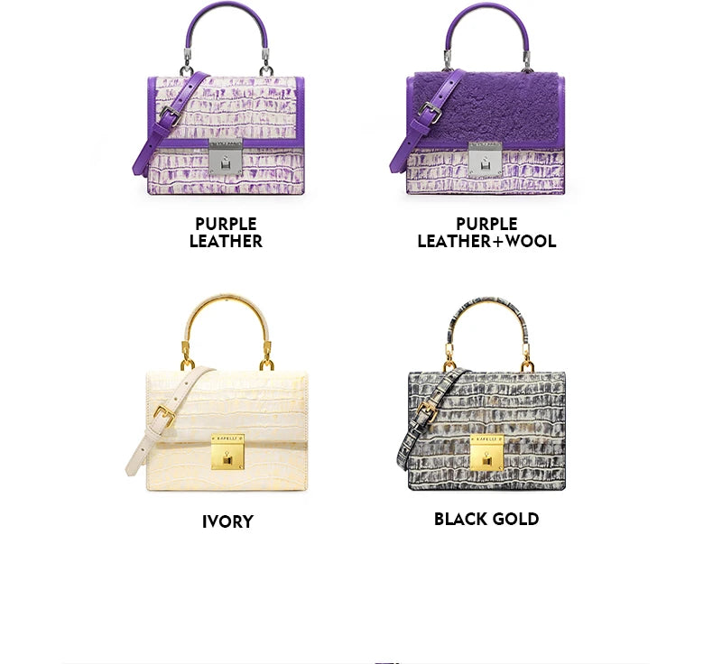 BAFELLI 2025 NUOVA BORSA DA DONNA MARCHIO DI Lusso K GOLD SERIES MODA VIOLA Borsa da sera Spalla Stile invernale Lana CASUALE