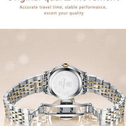 POEDAGAR elegante orologio da polso da donna al quarzo impermeabile luminoso data settimana orologio da donna orologi da donna casual in acciaio inossidabile reloj platinumshop