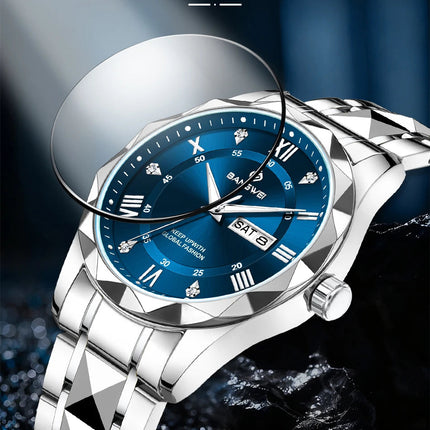 BANGWEI Orologio da donna Orologio di moda classico elegante di lussoBusiness Casual Data Orologi da donna al quarzo luminoso impermeabile in acciaio inossidabile platinumshop