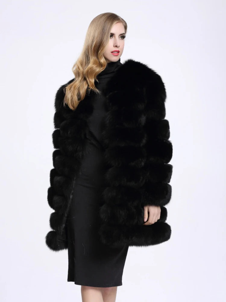 ZADORIN Winter Luxury Long Mink Fur Coats Woman Warm Faux Fur Coat Long Sleeve Fluffy Fur Jacket Woman Overcoat Fur Faux Coat
